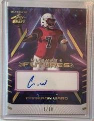 Cameron Ward [Gold] #UF-CW1 Football Cards 2022 Leaf Ultimate Draft Futures Autographs Prices
