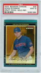 Adam Peterson [Gold Refractor] #46 Baseball Cards 2002 Bowman Chrome Draft Picks Prices