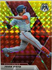 Juan Soto [Choice Fusion Red & Yellow] Baseball Cards 2021 Panini Mosaic Prices