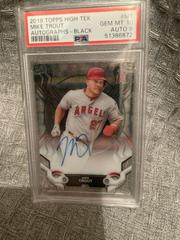 Mike Trout [Black] #MT Baseball Cards 2019 Topps High Tek Autographs Prices