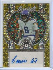 Lewis Cine [No Huddle Gold] #S10 Football Cards 2023 Panini Mosaic Scripts Autographs Prices
