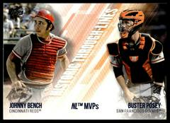 Johnny Bench - Buster Posey #HTL-28 Baseball Cards 2019 Topps Historic Through Lines Prices