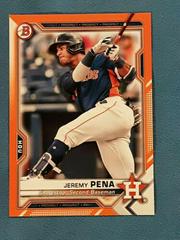 Jeremy Pena [Orange] #BP-11 Baseball Cards 2021 Bowman Paper Prospects Prices
