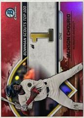 Jackson Chourio [Red] #BTP-1 Baseball Cards 2023 Bowman Scouts Top 100 Prices