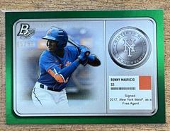 Ronny Mauricio [Green] #MM-11 Baseball Cards 2022 Bowman Platinum Minted in Merit Prices
