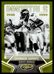 Shannon Sharpe [Mirror Gold] Football Cards 2016 Panini Certified Prices