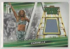 Carmella [Green] Wrestling Cards 2019 Topps WWE Money in the Bank Mat Relics Prices