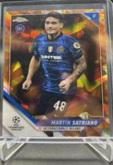 Martin Satriano [Orange] #90 Soccer Cards 2021 Topps Chrome Sapphire UEFA Champions League Prices