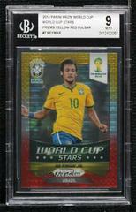 Neymar Jr. [Yellow & Red Pulsar] #7 Soccer Cards 2014 Panini Prizm World Cup Stars Prices