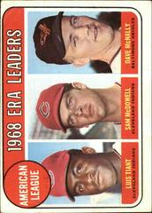 AL ERA Leaders [Tiant, McDowell, McNally] #7 Baseball Cards 1969 Topps Prices