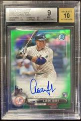 Aaron Judge [Chrome Green Refractor] Baseball Cards 2017 Bowman Rookie Autographs Prices