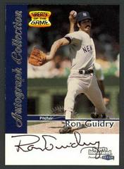 Ron Guidry Baseball Cards 1999 Sports Illustrated Greats of the Game Autographs Prices