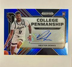 Dexter Dennis [Blue] #CP-DXD Basketball Cards 2023 Panini Prizm Draft Picks College Penmanship Autographs Prices