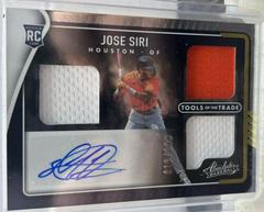 Jose Siri #TT3S-JS Baseball Cards 2022 Panini Absolute Tools of the Trade 3 Swatch Signatures Prices