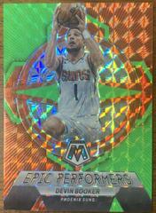 Devin Booker [Green Fluorescent] #10 Basketball Cards 2022 Panini Mosaic Epic Performers Prices