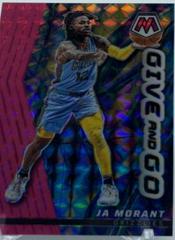 Ja Morant [Pink Fluorescent] #9 Basketball Cards 2022 Panini Mosaic Give and Go Prices