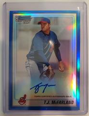 T. J. McFarland [Blue Refractor Autograph] #BCP181 Baseball Cards 2010 Bowman Chrome Prospects Prices