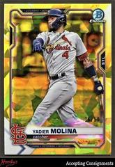 Yadier Molina [Yellow] #99 Baseball Cards 2021 Bowman Chrome Sapphire Prices