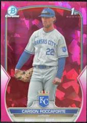 Carson Roccaforte [Papradascha Sapphire] #BDC-140 Baseball Cards 2023 Bowman Draft Chrome Sapphire Prices