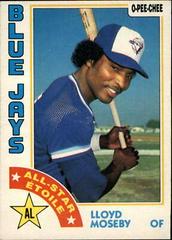 Lloyd Moseby Baseball Cards 1984 O Pee Chee Prices