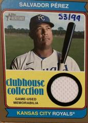 Salvador Perez [Gold] #CCR-SP Baseball Cards 2023 Topps Heritage Clubhouse Collection Relics Prices