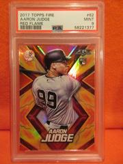 Aaron Judge [Red Flame] Baseball Cards 2017 Topps Fire Prices