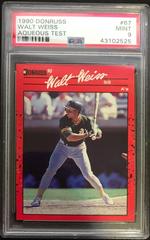 Walt Weiss #67 Baseball Cards 1990 Donruss Aqueous Test Prices