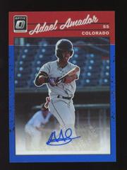 Adael Amador [Blue] #1990-AA Baseball Cards 2023 Panini Donruss Optic Retro 1990 Signatures Prices