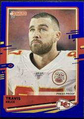 Travis Kelce [Blue Press Proof] #3 Football Cards 2020 Panini Donruss Prices