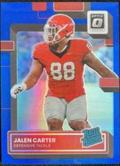 Jalen Carter [Blue] #2 Football Cards 2023 Panini Chronicles Draft Picks Donruss Optic Rated Rookie Prices