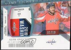 Alex Ovechkin Hockey Cards 2022 Upper Deck Artifacts Game Ticket Prices