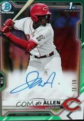 Jay Allen [Green Refractor] #CDA-JA Baseball Cards 2021 Bowman Draft Pick Chrome Autographs Prices