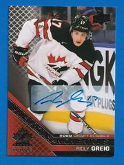 Ridly Greig [Autograph] #PM-38 Hockey Cards 2022 Upper Deck Team Canada Juniors Prospectus Momentous Prices