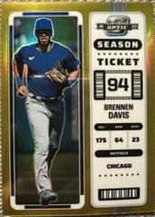 Brennen Davis [Gold] #4 Baseball Cards 2023 Panini Chronicles Contenders Optic Prices