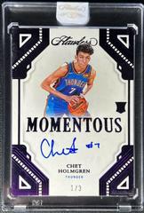 Chet Holmgren [Amethyst] #10 Basketball Cards 2022 Panini Flawless Momentous Autograph Prices