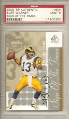 Kurt Warner #KW Football Cards 2000 SP Authentic Sign of the Times Prices