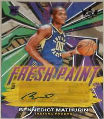 Bennedict Mathurin [Violet] #FP-BMI Basketball Cards 2022 Panini Court Kings Fresh Paint Autographs Prices