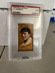 J. J. McGraw Baseball Cards 1911 T205 Gold Border Prices