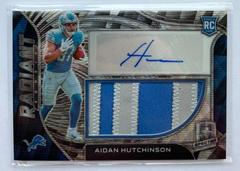 Aidan Hutchinson [Wave] #RAD-AHU Football Cards 2022 Panini Spectra Radiant Rookie Patch Signatures Prices
