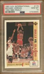 Michael Jordan: 1992 NBA Finals #176 Basketball Cards 1991 Upper Deck International Prices