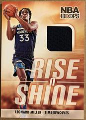 Leonard Miller Basketball Cards 2023 Panini Hoops Rise N Shine Memorabilia Prices