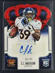 C.J. Anderson [Signature Die Cut Red] Football Cards 2013 Panini Crown Royale Prices
