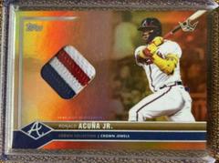 Ronald Acuna Jr. [Relic Orange Rainbow] #4 Baseball Cards 2022 Topps X Bobby Witt Jr. Crown Prices