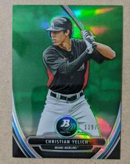 Christian Yelich [Green Refractor] #12 Baseball Cards 2013 Bowman Platinum Chrome Prospects Prices