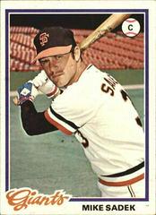 Mike Sadek #8 Baseball Cards 1978 Topps Prices