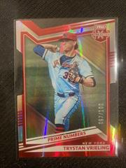 Trystan Vrieling [Prime Numbers A Die Cut] #100 Baseball Cards 2022 Panini Elite Extra Edition Prices