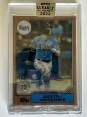 Austin Meadows [Orange] #87TBA-AM Baseball Cards 2022 Topps Clearly Authentic 1987 Autographs Prices