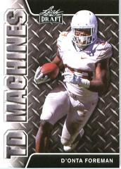 D'Onta Foreman Football Cards 2017 Leaf Draft TD Machines Prices