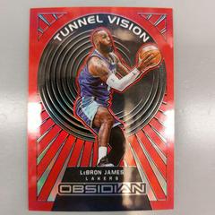 LeBron James [Red] Basketball Cards 2021 Panini Obsidian Tunnel Vision Prices