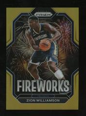 Zion Williamson [Gold] #8 Basketball Cards 2022 Panini Prizm Fireworks Prices
